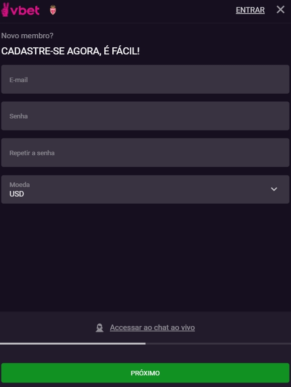 VBet registro